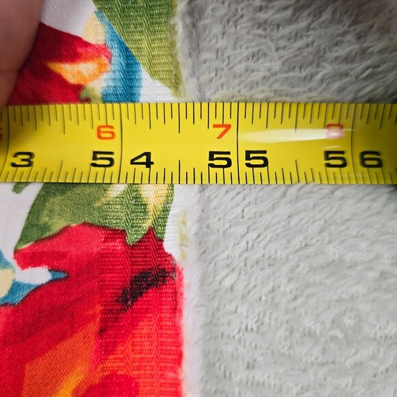 Poppies Floral Fabric Red Flowers Minerva Jardin Remnant Stretch Cotton Sateen - Picture 5 of 8